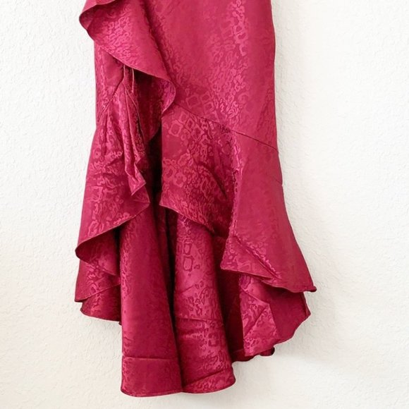 House of Harlow 1960 x REVOLVE Georgeta Dress Red Size Small NWT Midi Length - Picture 3 of 8